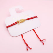 Pulsera Mostacilla Aura Marina Roja