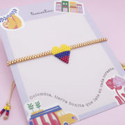 Pulsera Mostacilla Corazón Colombia