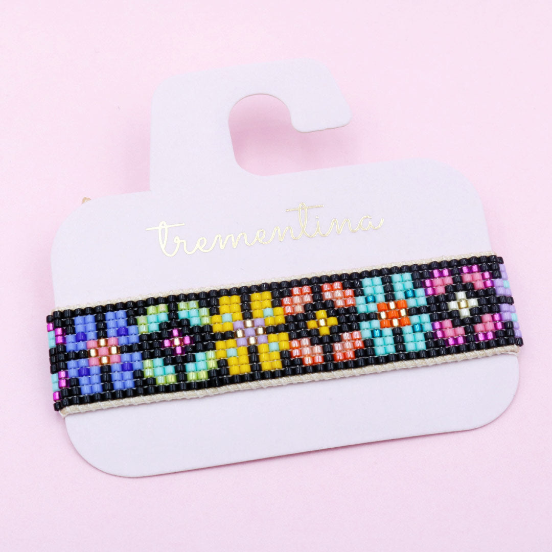Pulsera en Mostacilla Flores del Alma