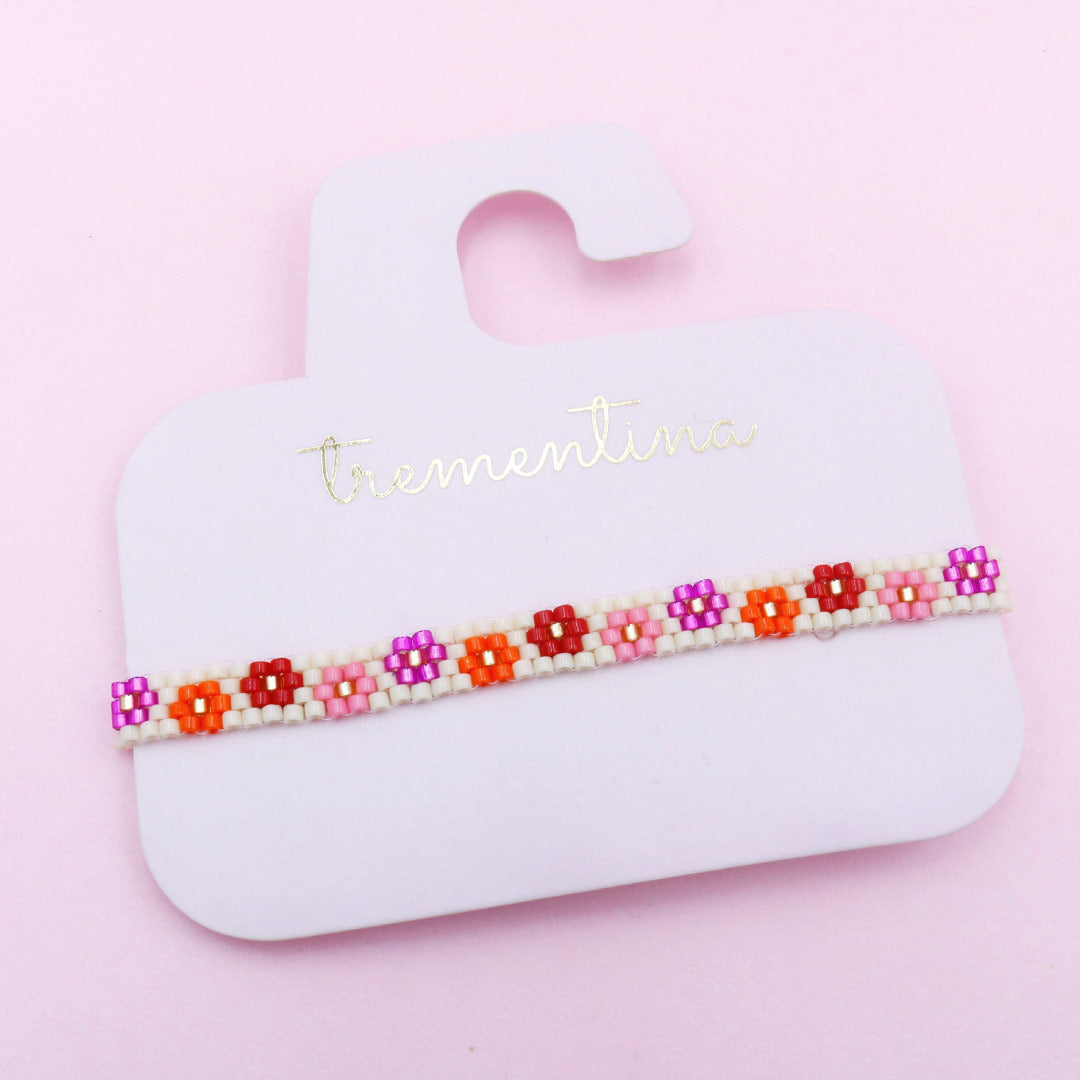 Pulsera en Mostacilla Mini Flores
