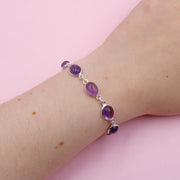 Pulsera de Plata Con Amatista