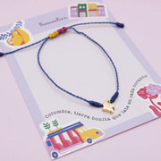 Pulsera Hombre Mapa de Colombia Dorado