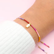 Pulsera Mostacilla Niña Dorada Colores