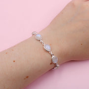 Pulsera de Plata Con Piedra Luna