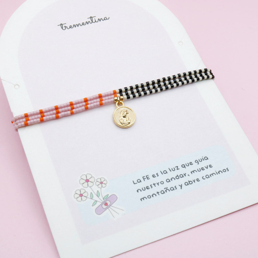 Pulsera Triple Virgen de Luz