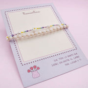 Pulsera Doble Margarita Miyuki en Tonos Pastel