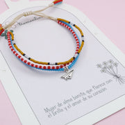 Pulsera Tripe Dije de Plata Avioncito en Origami