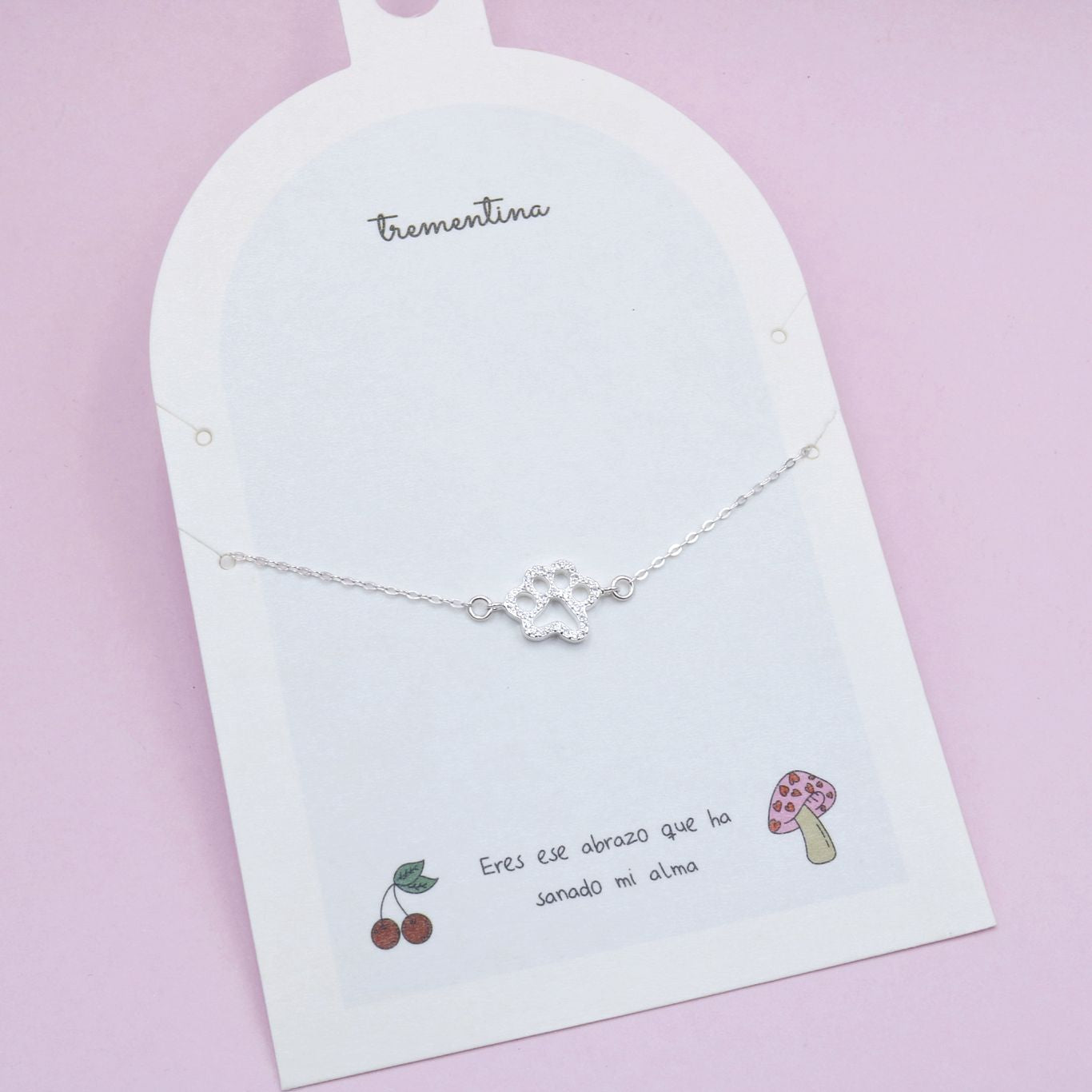 Pulsera en Plata Huellita de Perro