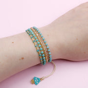 Pulsera Cuatro Líneas Brisa Turquesa
