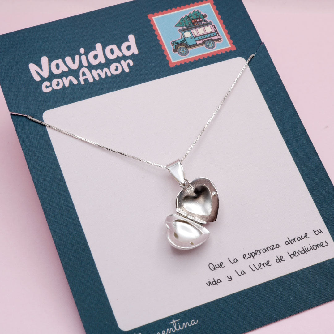 Relicario de Plata Corazón Eterno