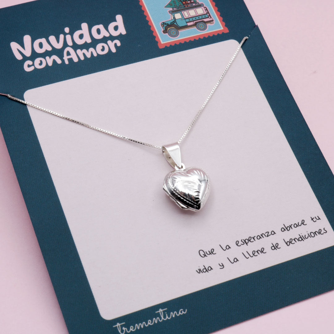 Relicario de Plata Corazón Eterno