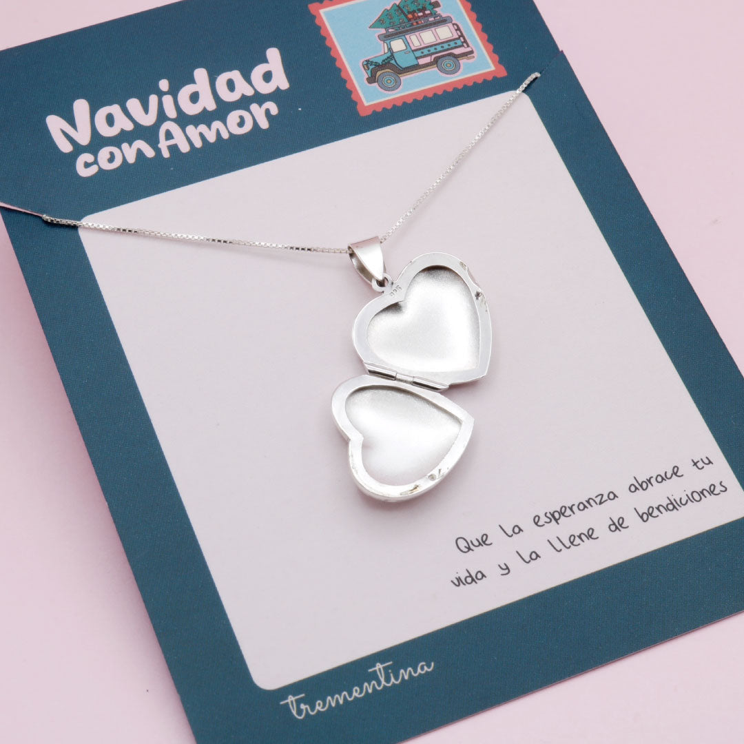 Relicario de Plata Corazón Puro