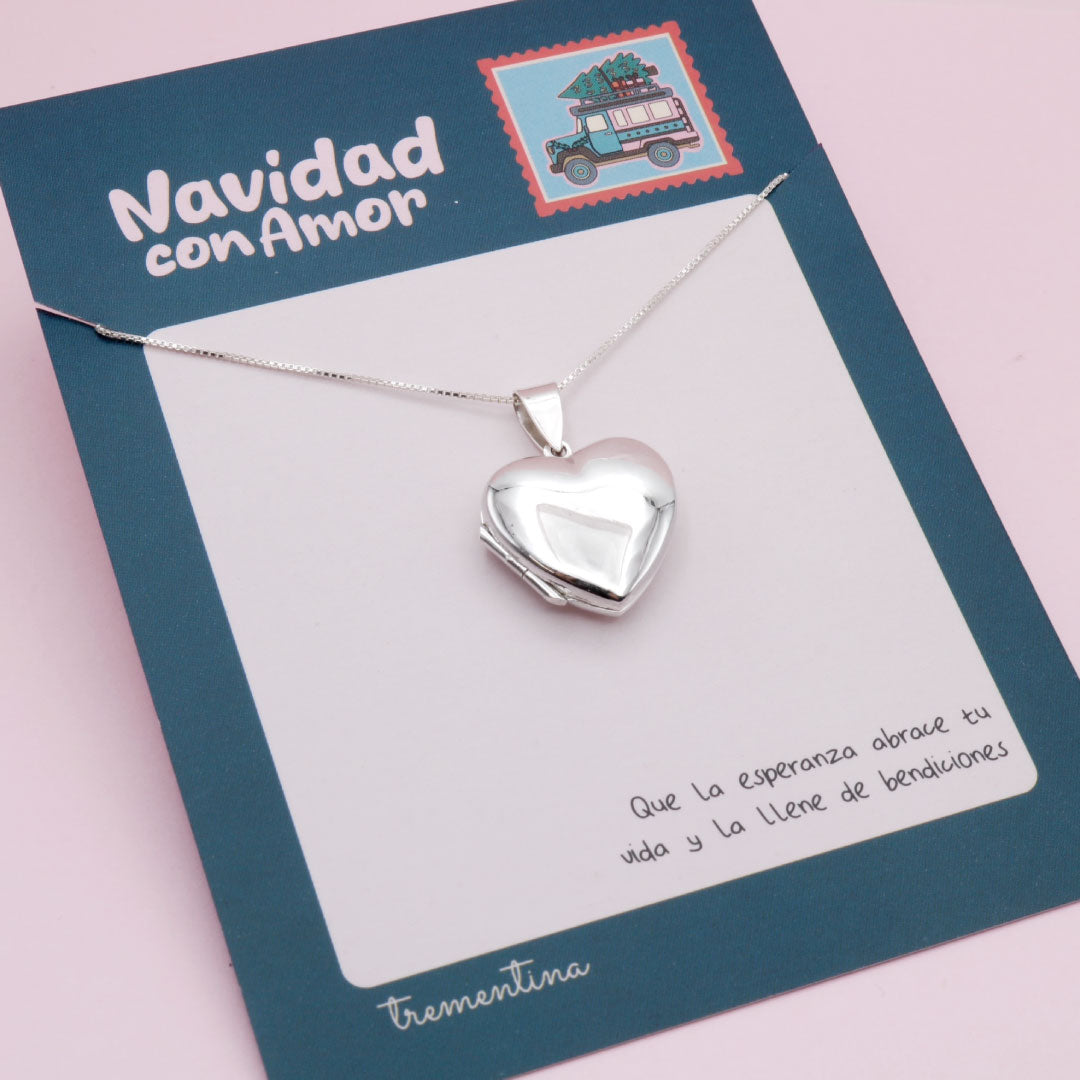 Relicario de Plata Corazón Puro