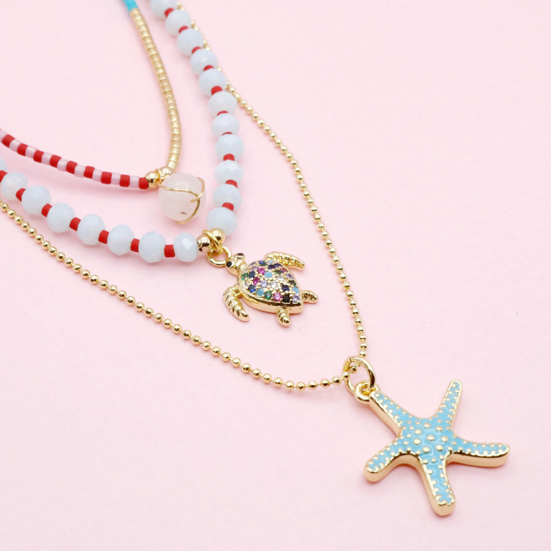 Collar Triple Amuletos del Mar