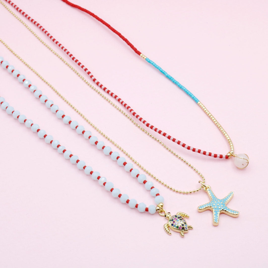 Collar Triple Amuletos del Mar