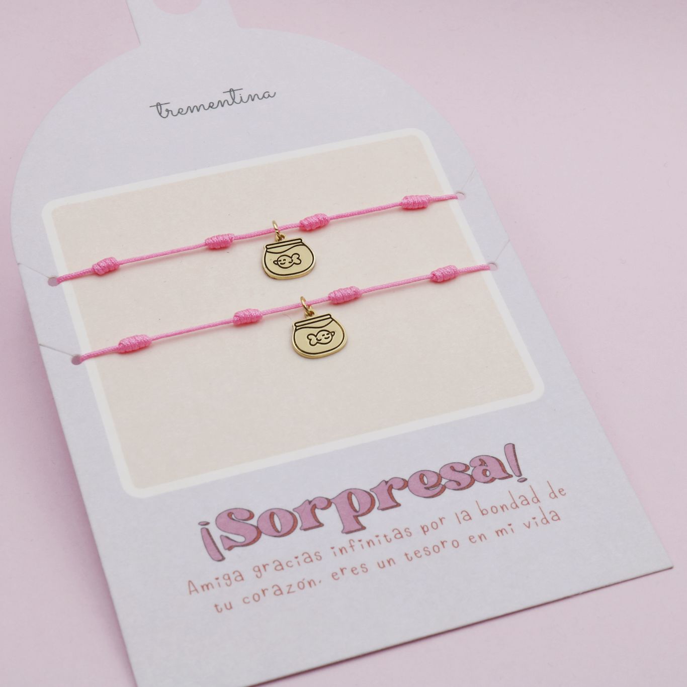 Set de Pulseras Pecera Dorada