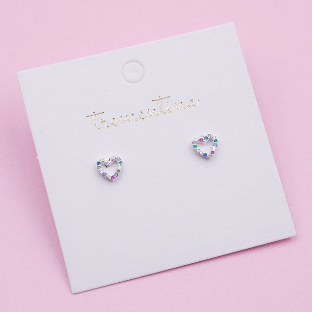 Topos de Plata con Silueta de Corazón