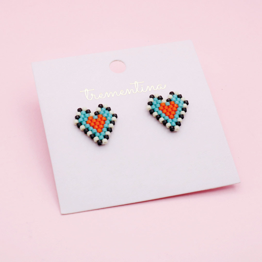 Topos Corazón en Mostacilla Miyuki Multicolor