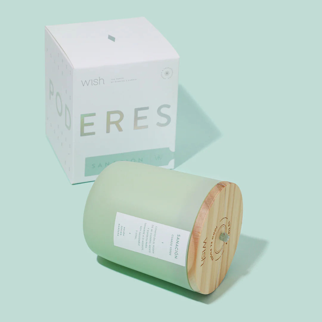 Vela Wish Verde Sanación