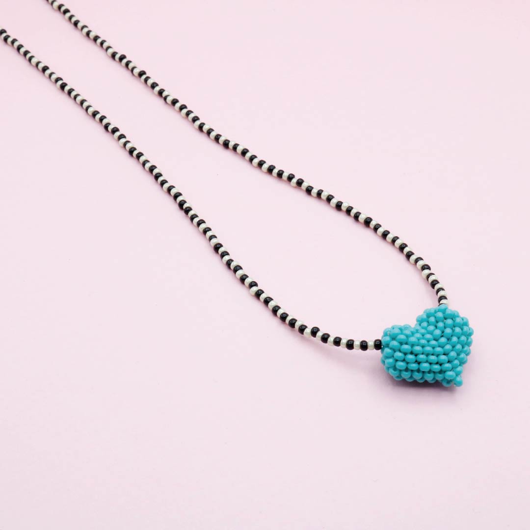 Collar Miyuki Corazón Turquesa