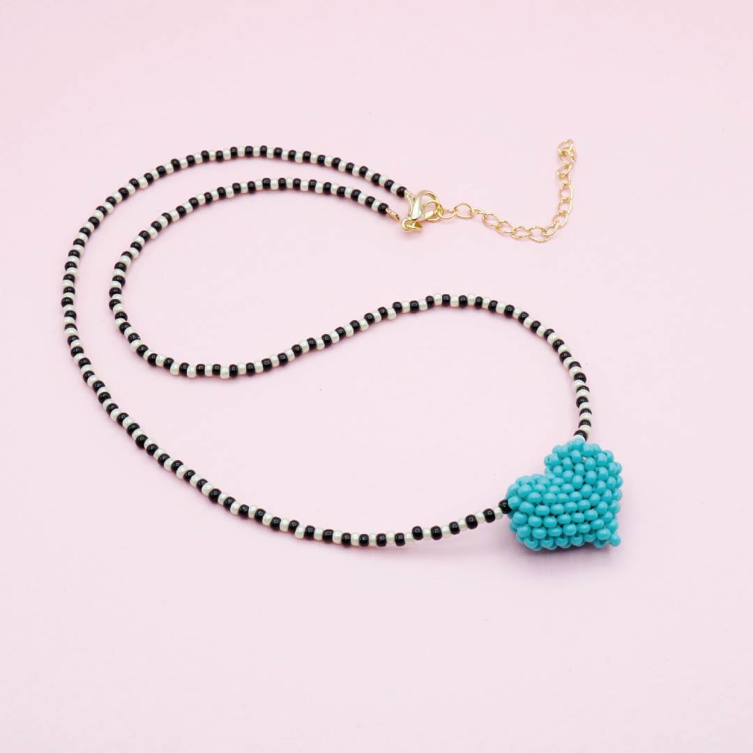 Collar Miyuki Corazón Turquesa