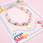 Pulsera Triple Miyuki Colombia Dorado