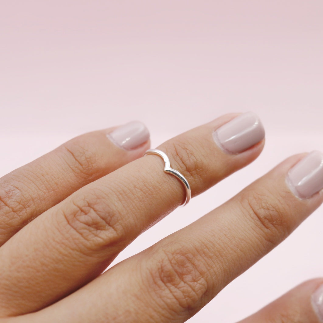 Anillo Midi Punta en Plata