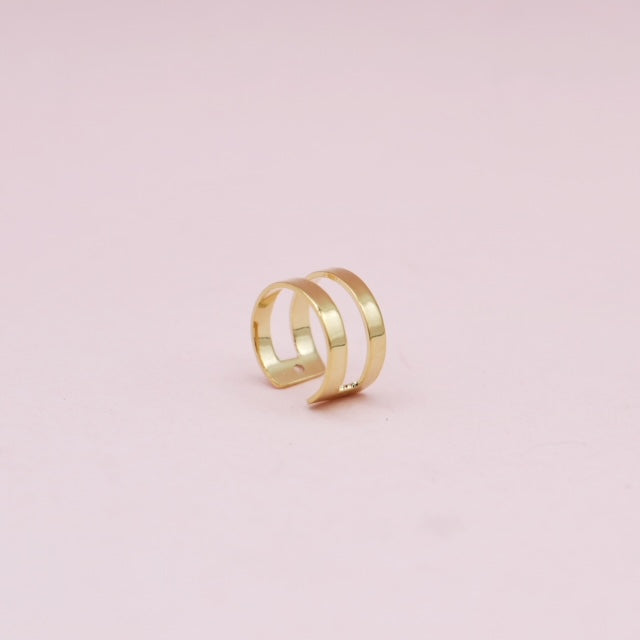 EarCuff Dorado Doble Calado Pequeño
